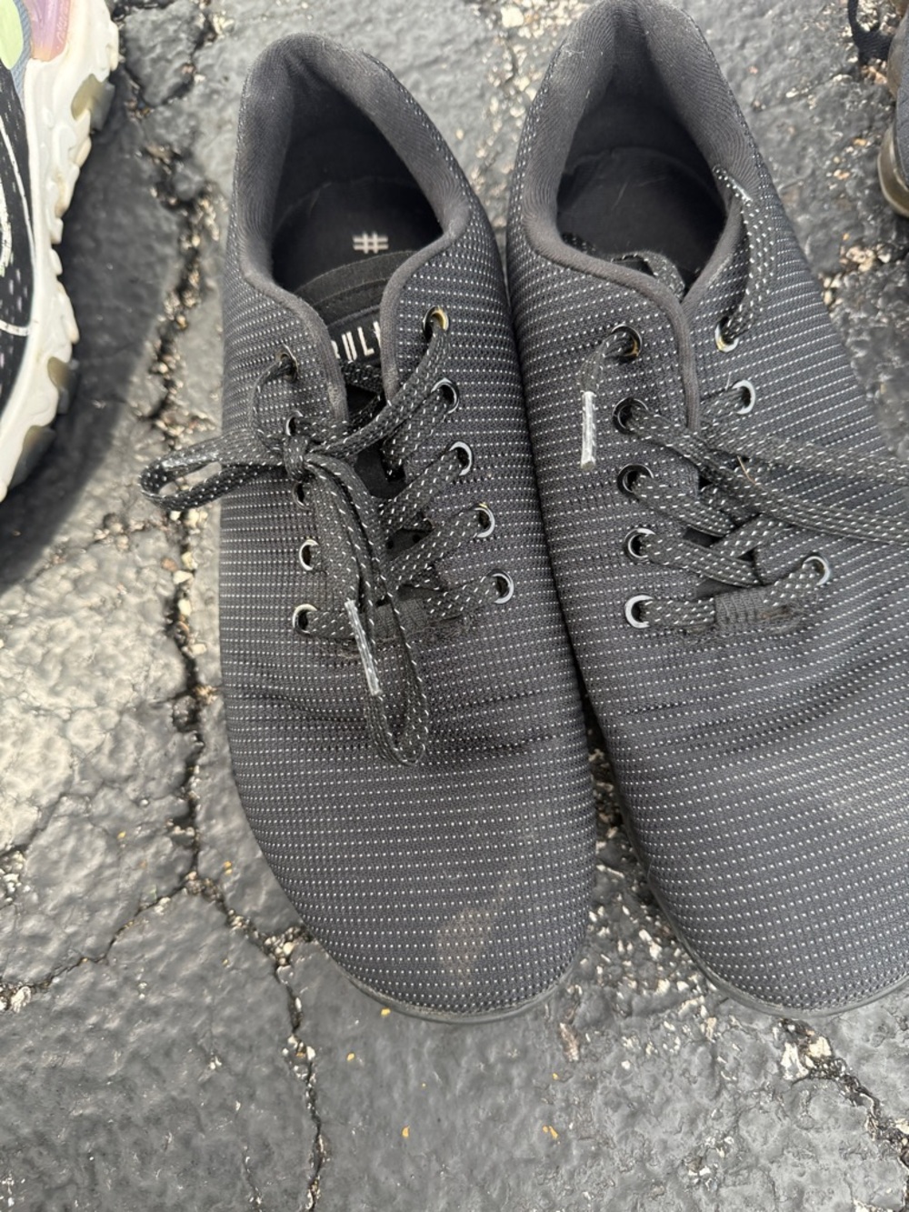 NOBULL Black Knit Lace-Up Sneakers